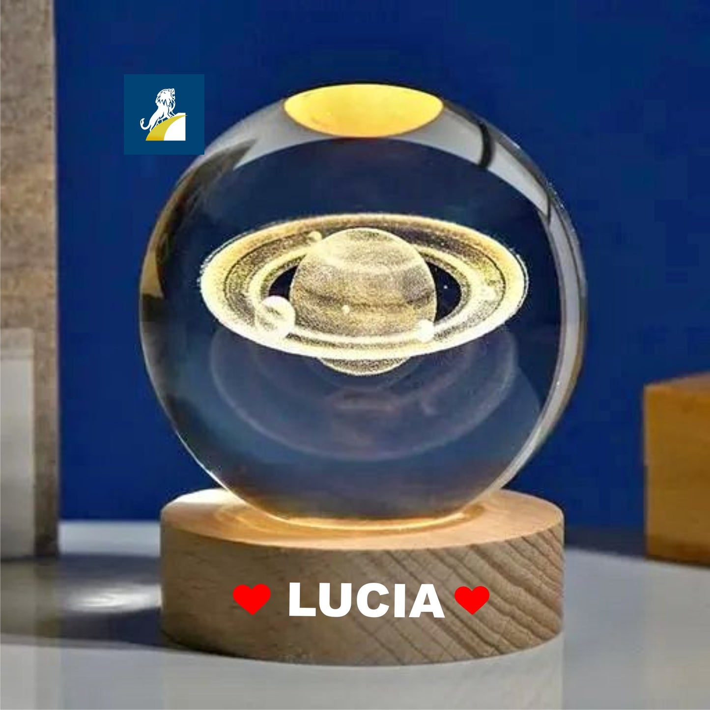 MINI SATURNO DE CRISTAL 3D - PERSONALIZADAS