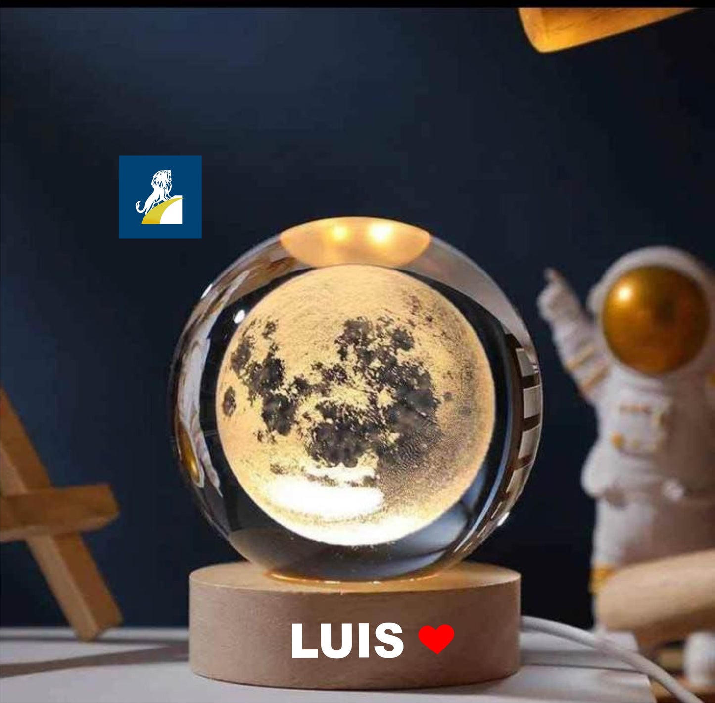 MINI SATURNO DE CRISTAL 3D - PERSONALIZADAS