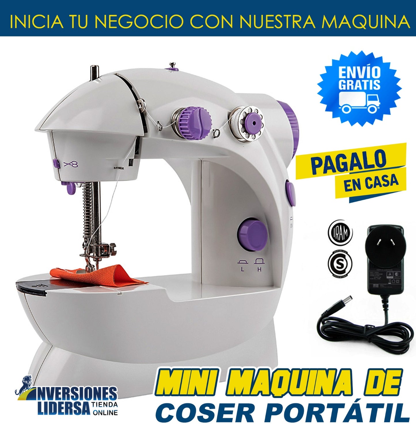 MINI MAQUINA COSER PORTÁTIL 2025