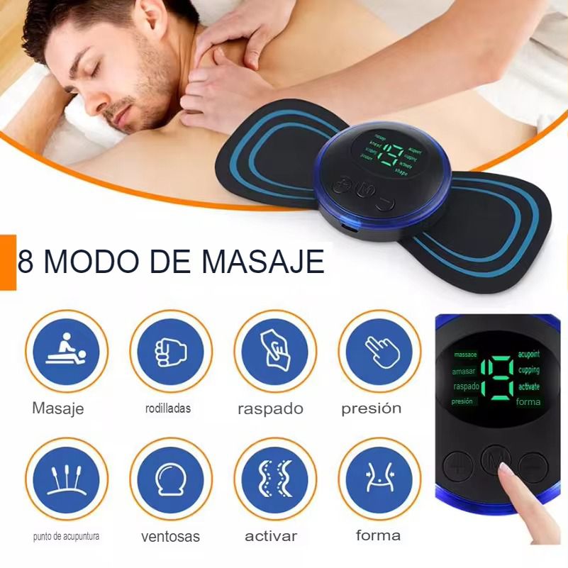 MASAJEADOR MUSCULAR ELÉCTRICO (2X PARCHES)