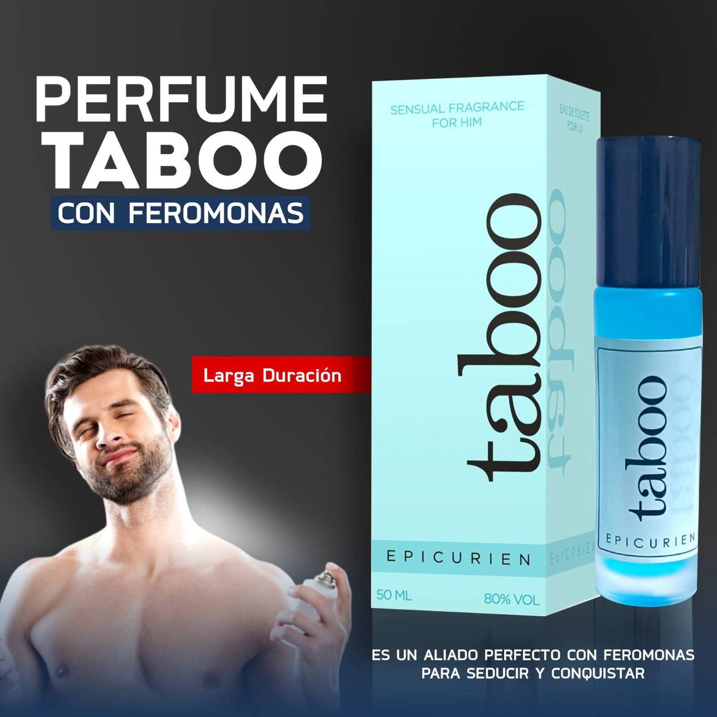 NEW PERFUME FEROMONAS PARA HOMBRE Y MUJERES TABOO 10ML