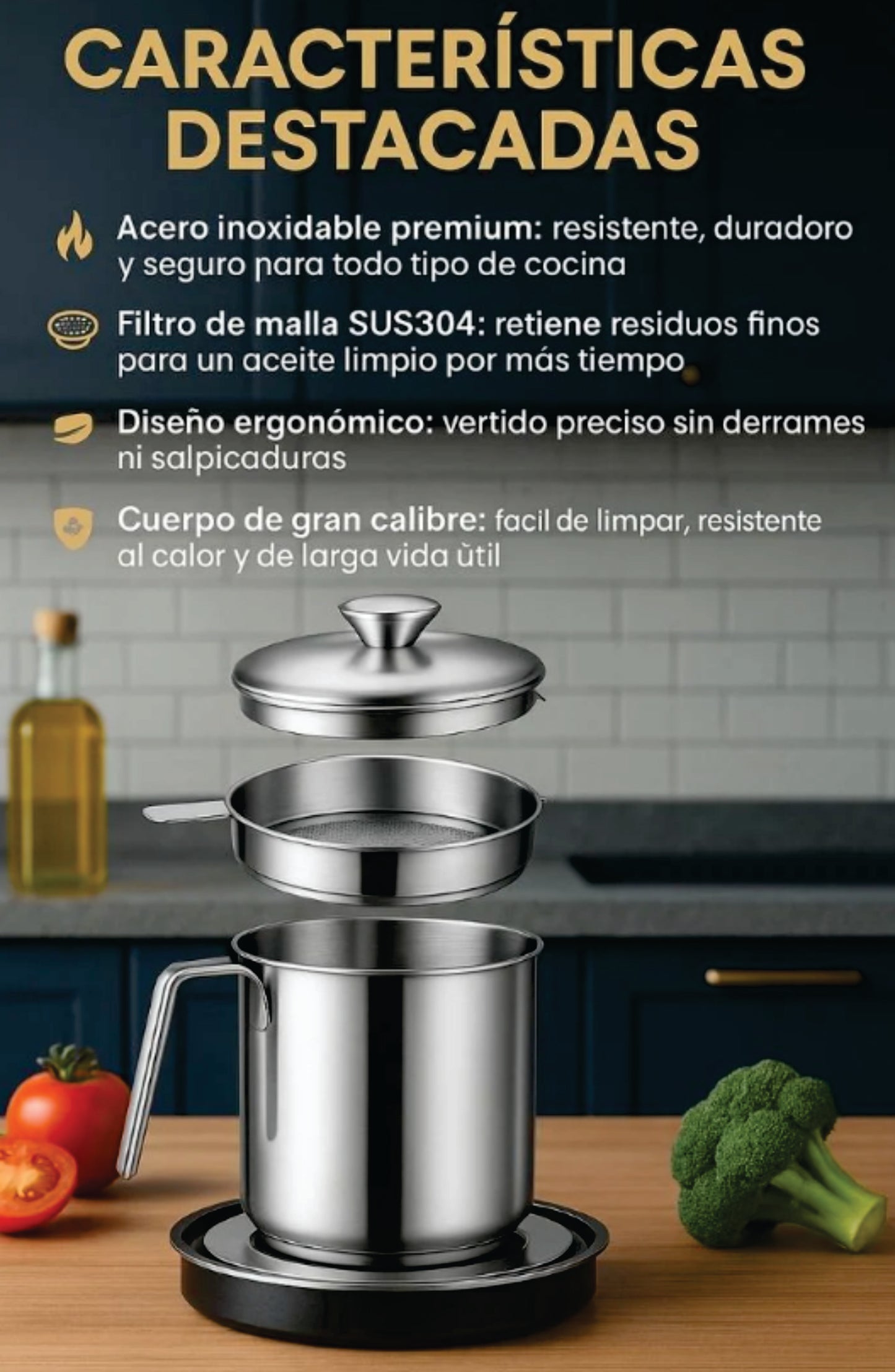 OLLA FILTRADORA DE ACEITE - COCINA